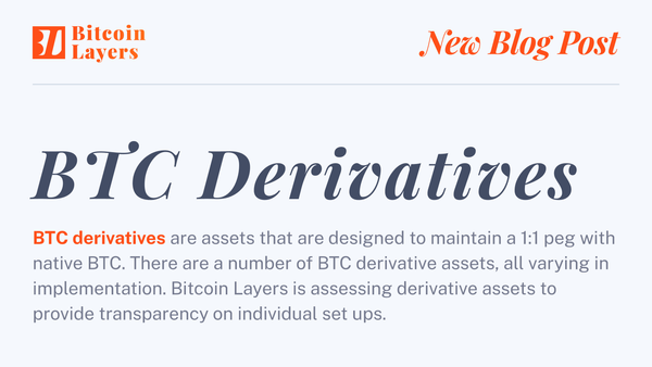 Implementing a framework & standards for BTC-backed derivative assets & LSTs